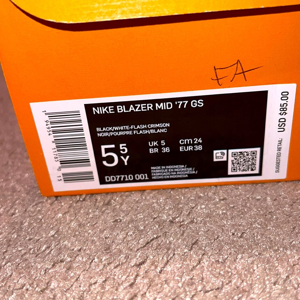 Nike Blazers Mid 77 size 5.5Y. New with tags. I paid $85 plus tax for these.
